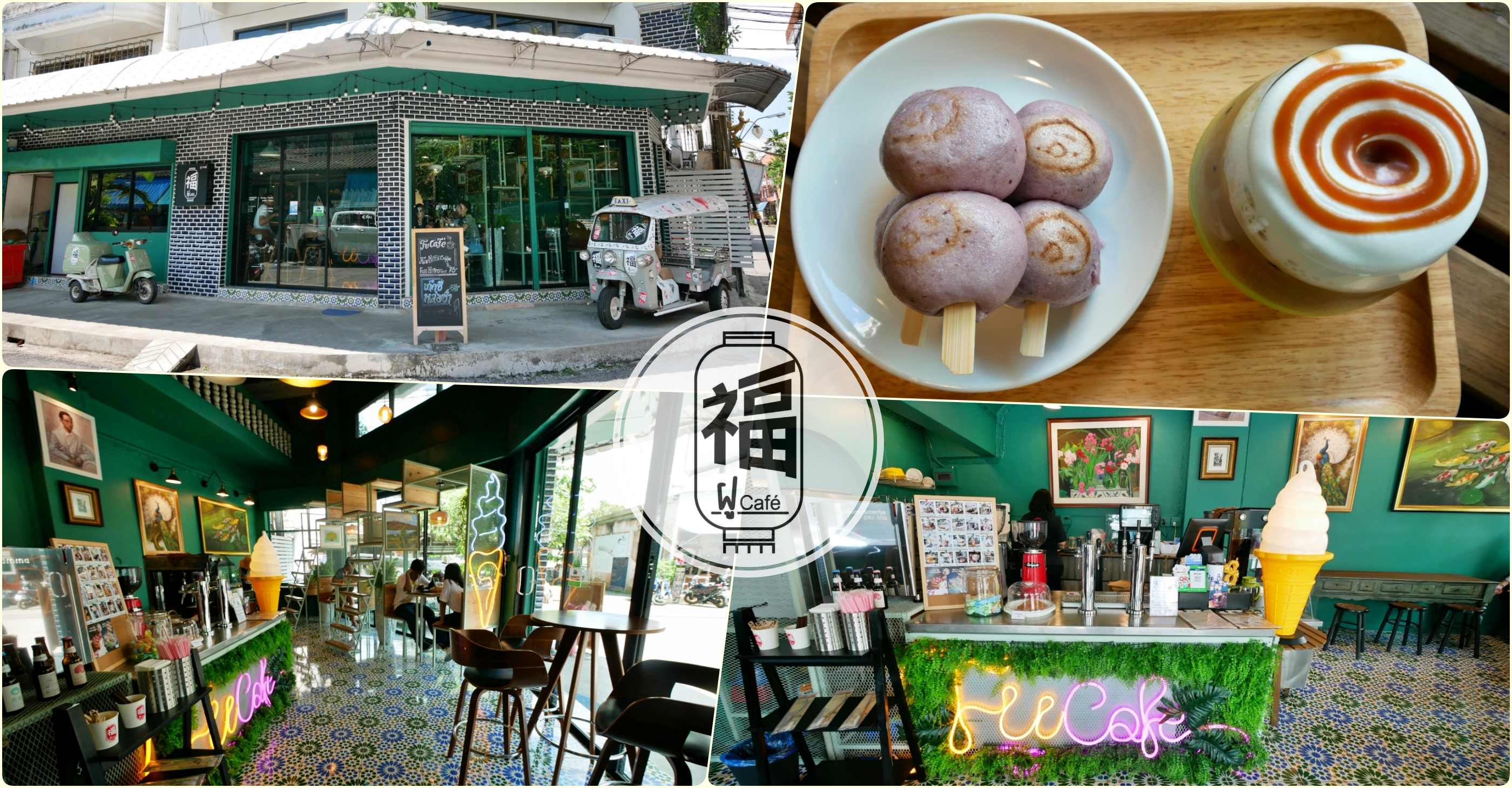 [尖竹汶府美食]福 Fu Cafe|二層樓座位的網美咖啡店風格~平價享受．好拍照 @VIVIYU小世界