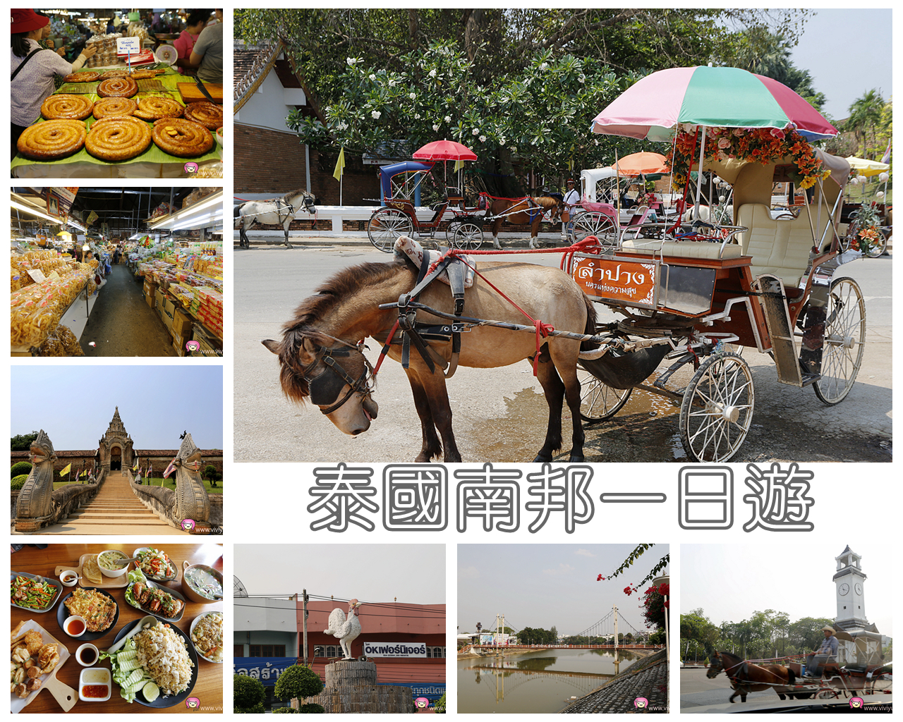 [清邁旅遊]泰國唯一的馬車小鎮．南邦府一日遊~清邁近郊．東南亞最大野味市場 @VIVIYU小世界