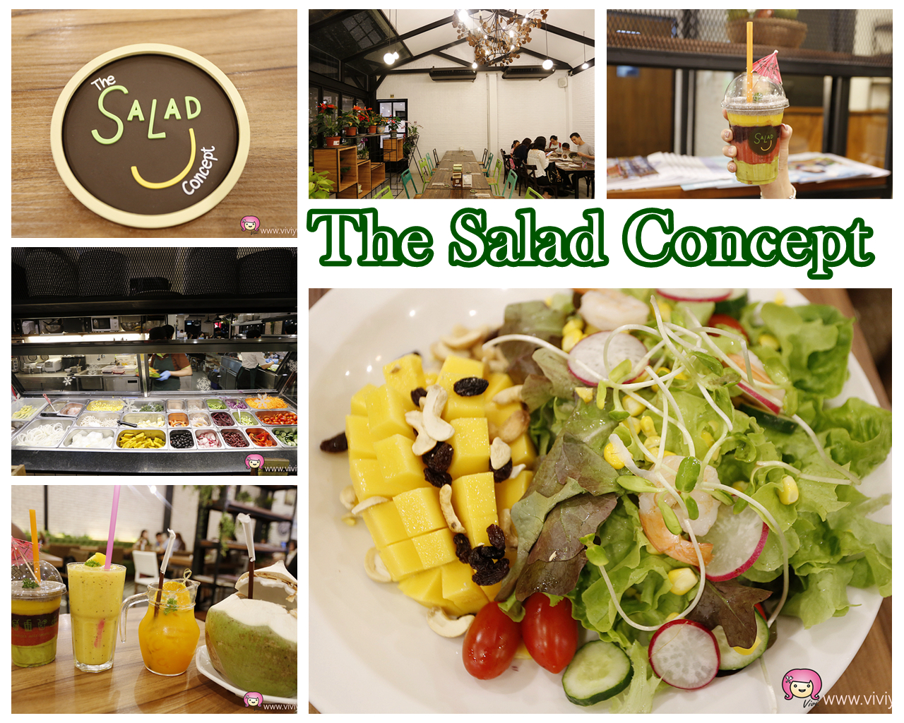 [清邁美食]The Salad Concept生菜沙拉專賣店~健康營養大份量新鮮蔬食．茹素者也能輕鬆用餐 @VIVIYU小世界