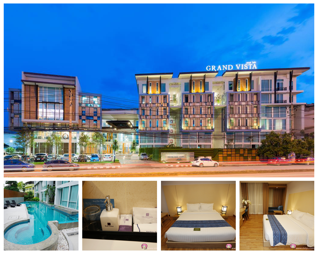 [清萊住宿]清萊格蘭德景觀飯店 (Grand Vista Hotel Chiangrai)~鄰近Big C、central plaza商場 @VIVIYU小世界