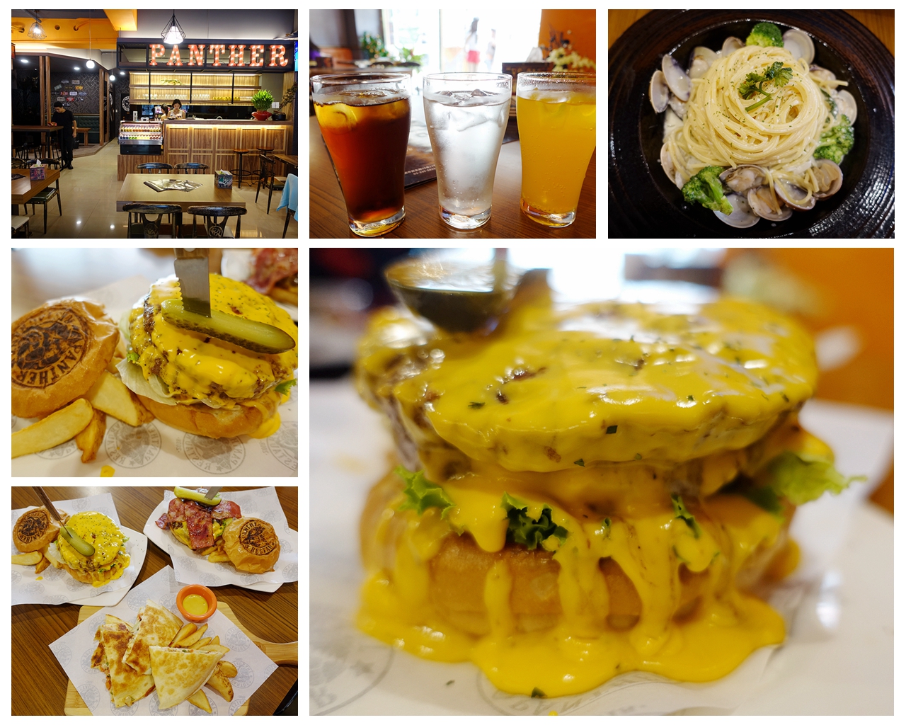 [桃園美食]PANTHER黑豹美式餐廳．桃園火車站前美式漢堡~正妹服務生．放鬆的用餐環境 @VIVIYU小世界
