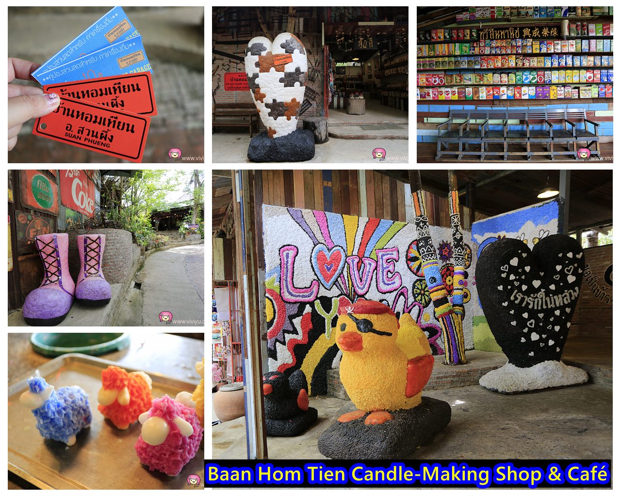 [泰國．景點]Baan Hom Tien Candle-Making Shop & Café．拉差汶里府~香氛蠟燭聚落 @VIVIYU小世界